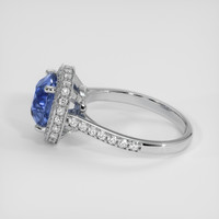 2.26 Ct. Blue Sapphire Ring, 18K White Gold 4