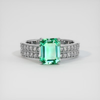 1.59 Ct. Emerald Ring, Platinum 950 1