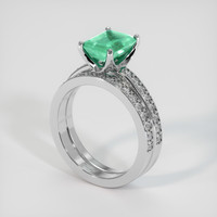 1.59 Ct. Emerald Ring, Platinum 950 2