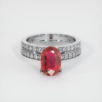 2.60 Ct. Ruby Ring, Platinum 950 1