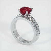 3.36 Ct. Ruby Ring, Platinum 950 2