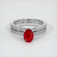 1.02 Ct. Ruby Ring, Platinum 950 1