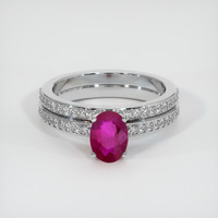 0.88 Ct. Ruby Ring, Platinum 950 1