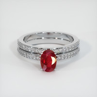 1.07 Ct. Ruby Ring, Platinum 950 1