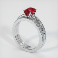 1.07 Ct. Ruby Ring, Platinum 950 2