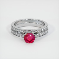 0.75 Ct. Ruby Ring, Platinum 950 1