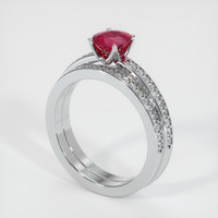 0.75 Ct. Ruby Ring, Platinum 950 2