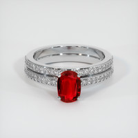 1.04 Ct. Ruby Ring, Platinum 950 1