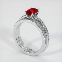 1.04 Ct. Ruby Ring, Platinum 950 2