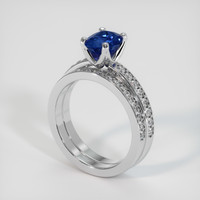 1.44 Ct. Blue Sapphire Ring, Platinum 950 2