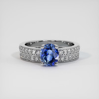 1.67 Ct. Blue Sapphire Ring, Platinum 950 1