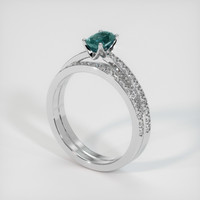 0.74 Ct. Sapphire Ring, Platinum 950 2