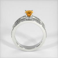 0.68 Ct. Orangish Yellow Sapphire Ring, Platinum 950 3