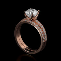 1.79 Ct. Sapphire Ring, 14K Rose Gold 2