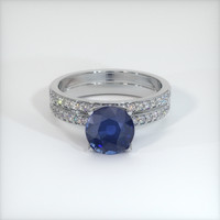 1.89 Ct. Blue Sapphire Ring, 10K White Gold 1