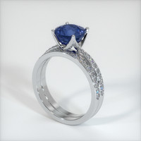 1.89 Ct. Blue Sapphire Ring, 10K White Gold 2