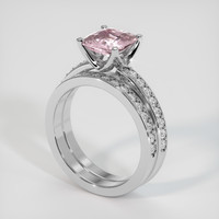 1.87 Ct. Pink Sapphire Ring, 10K White Gold 2