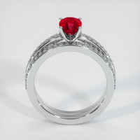 0.85 Ct. Ruby Ring, 10K White Gold 3