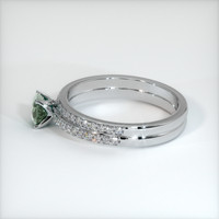 0.66 Ct. Green Sapphire Ring, 10K White Gold 4