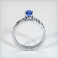 0.88 Ct. Sapphire Ring, 14K White Gold 3
