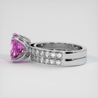 4.02 Ct. Pink Sapphire Ring, 14K White Gold 4