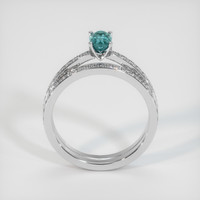 0.74 Ct. Sapphire Ring, 14K White Gold 3