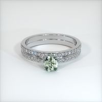 0.66 Ct. Sapphire Ring, 14K White Gold 1