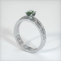 0.66 Ct. Sapphire Ring, 14K White Gold 2