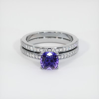 1.39 Ct. Sapphire Ring, 14K White Gold 1