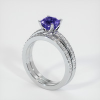 1.39 Ct. Sapphire Ring, 14K White Gold 2