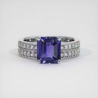 3.06 Ct. Sapphire Ring, 14K White Gold 1