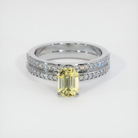 1.59 Ct. Yellow Sapphire Ring, 14K White Gold 1