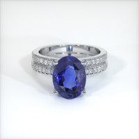 4.52 Ct. Blue Sapphire Ring, 18K White Gold 1