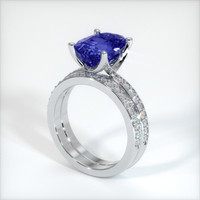 4.52 Ct. Blue Sapphire Ring, 18K White Gold 2