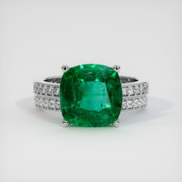 4.27 Ct. Emerald Ring, 18K White Gold 1
