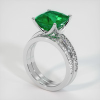 4.27 Ct. Emerald Ring, 18K White Gold 2