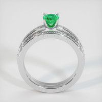 0.40 Ct. Emerald Ring, 18K White Gold 3