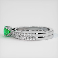 0.40 Ct. Emerald Ring, 18K White Gold 4