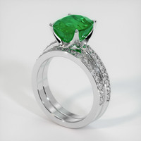 3.46 Ct. Emerald Ring, 18K White Gold 2