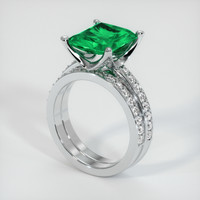 2.07 Ct. Emerald  Ring - 18K White Gold