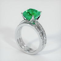 Emerald Ring 4.14 Ct., 18K White Gold Preview