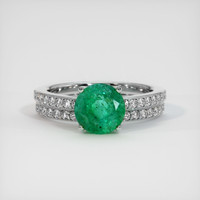 1.69 Ct. Emerald Ring, 18K White Gold 1