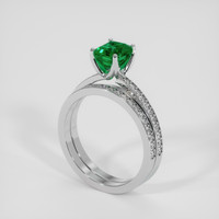1.43 Ct. Emerald Ring, 18K White Gold 2