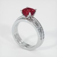 3.36 Ct. Ruby Ring, 18K White Gold 2