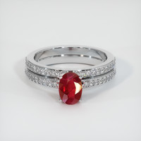 1.07 Ct. Ruby Ring, 18K White Gold 1