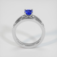 0.65 Ct. Blue Sapphire Ring, 18K White Gold 3