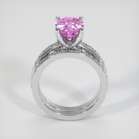 4.02 Ct. Pink Sapphire Ring, 18K White Gold 3