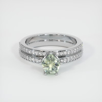 0.81 Ct. Sapphire Ring, 18K White Gold 1