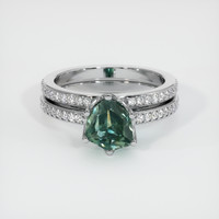 2.44 Ct. Sapphire Ring, 18K White Gold 1