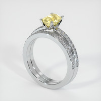 1.59 Ct. Yellow Sapphire Ring, 18K White Gold 2